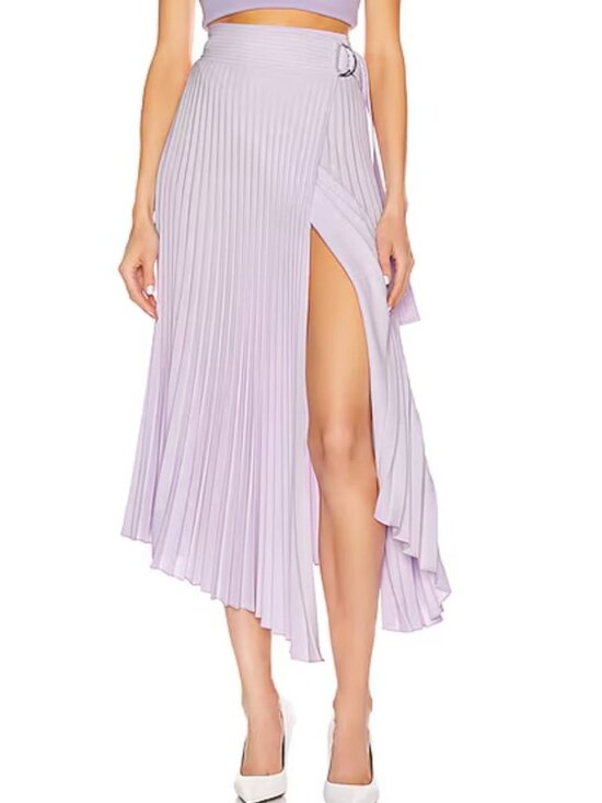 A.L.C. Dresses & Skirts - A.L.C. Arielle Pleated Midi Skirt in Chuckoo Lilac Purple Size 4